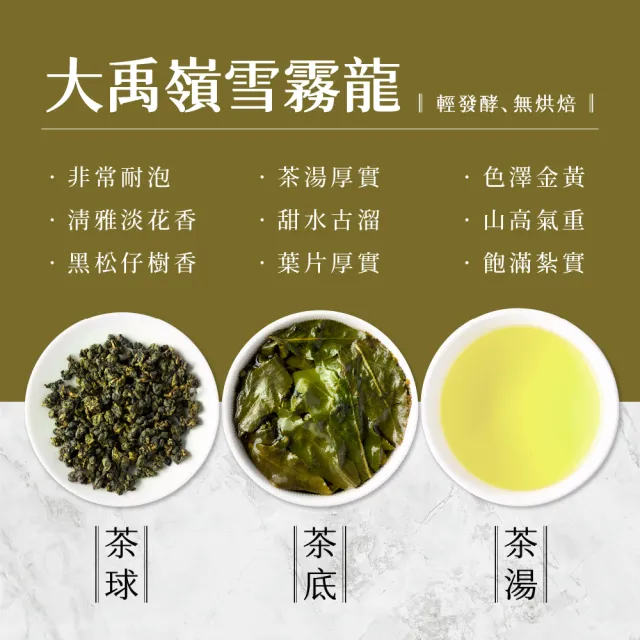 【JUXIN 梨山聚鑫製茶廠】大禹嶺雪霧龍手採高冷茶2兩75g(75克/包、正產地、輕發酵、無焙火)