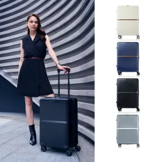 【Samsonite 新秀麗】25吋 MINTER 可擴充大容量防盜拉鍊輕量PC前掛釦避震輪行李箱/旅行箱(多色可選)