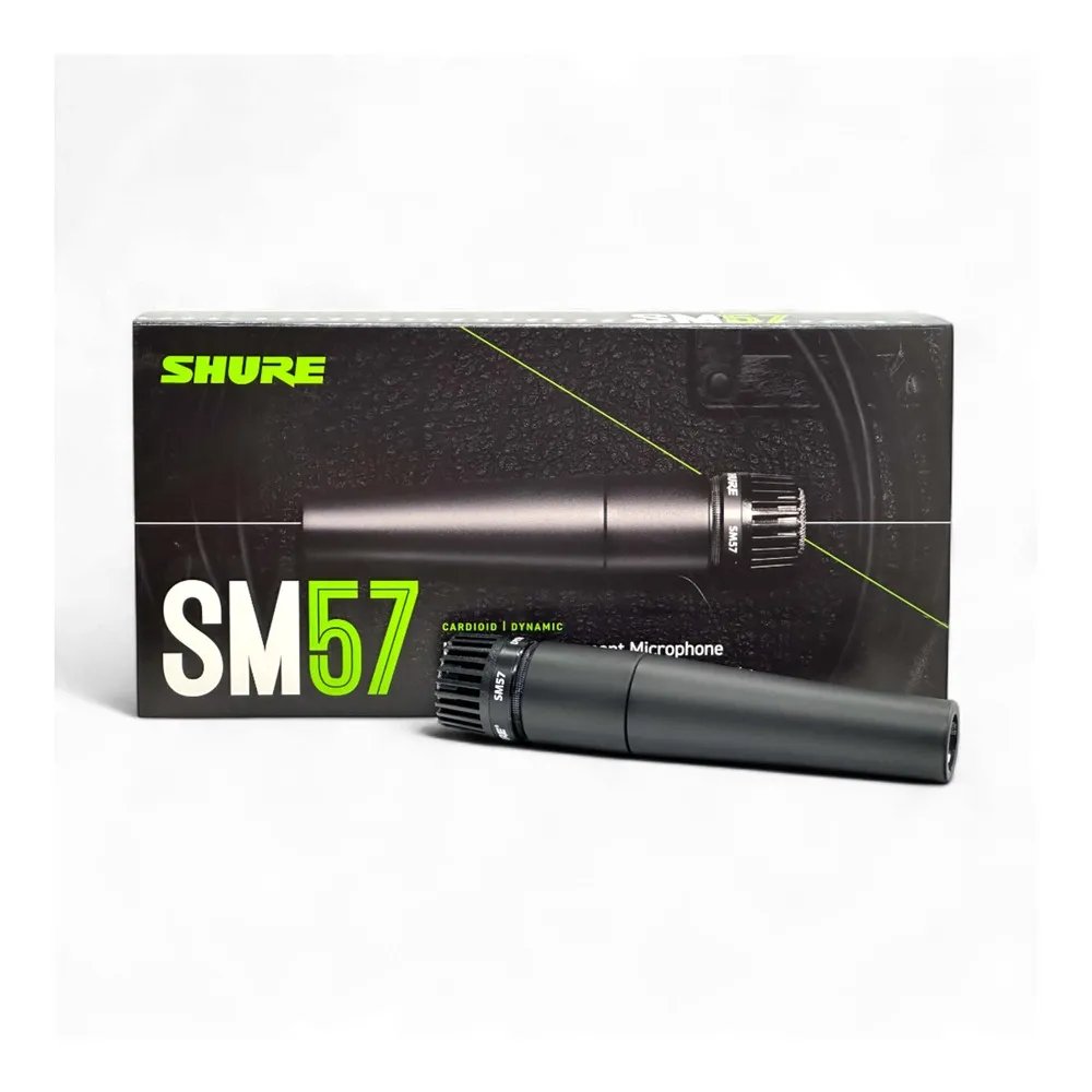 【SHURE】SM57 動圈式樂器收音麥克風／全方位無死角(工作室 MIC 直播 錄音 播客 爵士鼓收音 吉他)