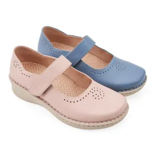 【A.S.O 阿瘦集團】A.S.O 健康按摩系列-沖孔設計舒適手縫鞋(女鞋_2色任選)