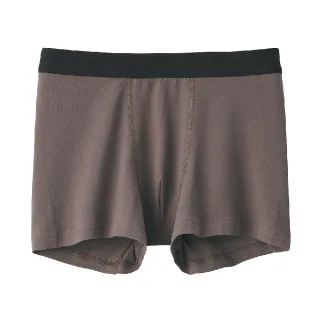 【MUJI 無印良品】男棉天竺拳擊內褲(墨灰 黑色 綠色 深藍 棕色)