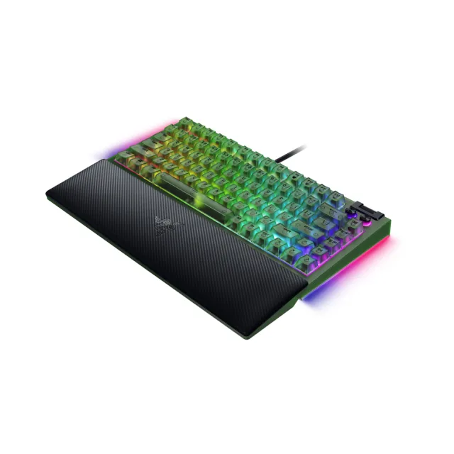 【Razer 雷蛇】BlackWidow黑寡婦V4 75%有線機械式RGB鍵盤Phantom Green Edition(RZ03-05003300-R3M1)