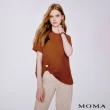【MOMA】簡約 M+ 俐落金豆褶皺冰瓷棉上衣(兩色)