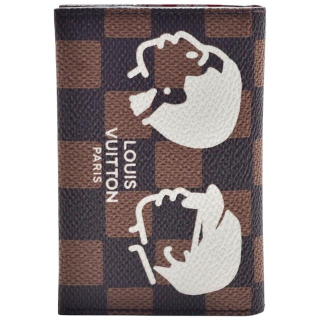 【Louis Vuitton 路易威登】N40812聯名Pharrell Williams&SLIIM系列經典Damier Ebene帆布名片夾(棕色)