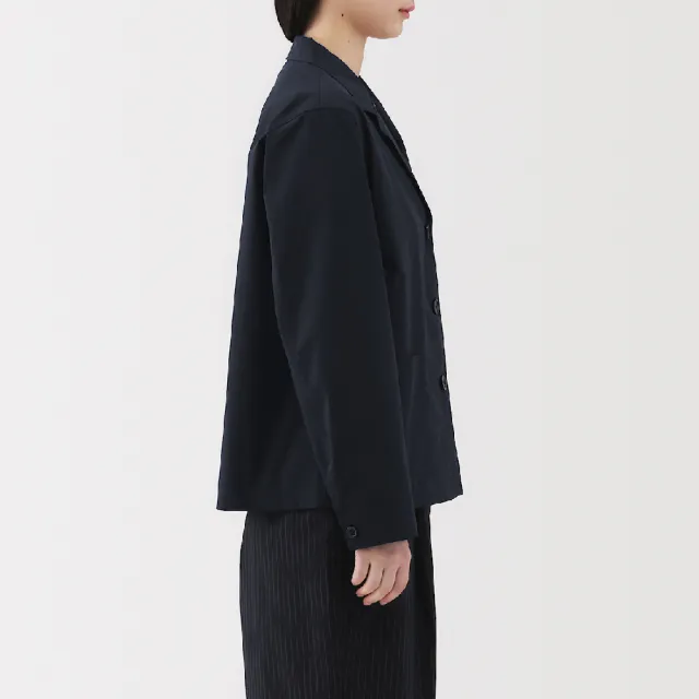 【MUJI 無印良品】女速乾平織布襯衫式外套(黑色/暗藍/深棕)
