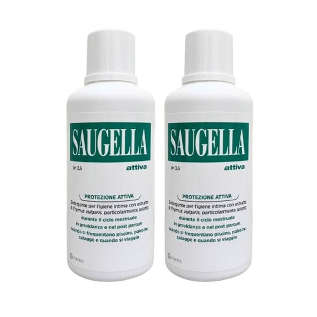 【SAUGELLA 賽吉兒】菁萃潔浴凝露_加強型500ml 兩入組(平行輸入)
