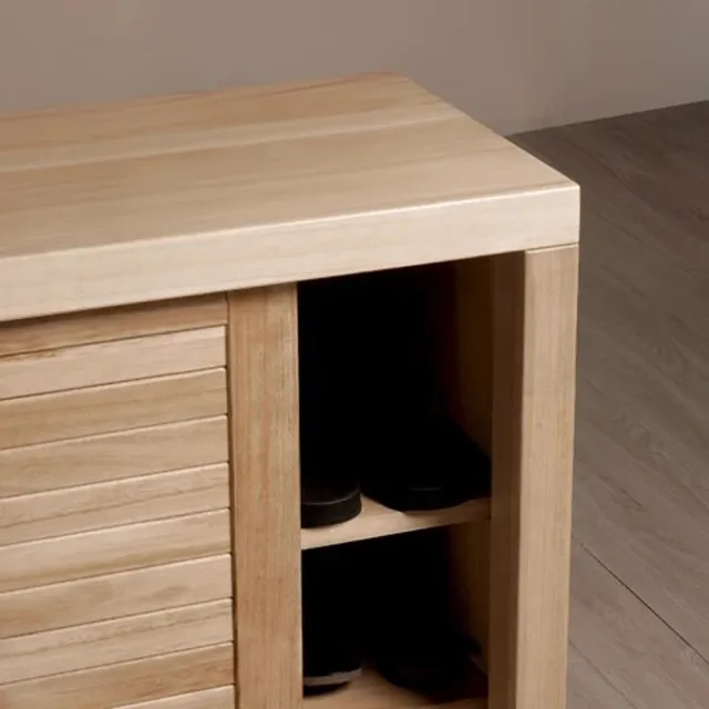 【高仕隆原木傢俱】格格原木鞋櫃4尺(製作期20天 實木 MIT 無甲醛 油桐木)