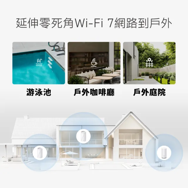 【TP-Link】WiFi 7 BE5000 雙頻 2.5G 真Mesh 無線路由器 分享器(支援AI筆電/IP65/Deco BE25-Outdoor)