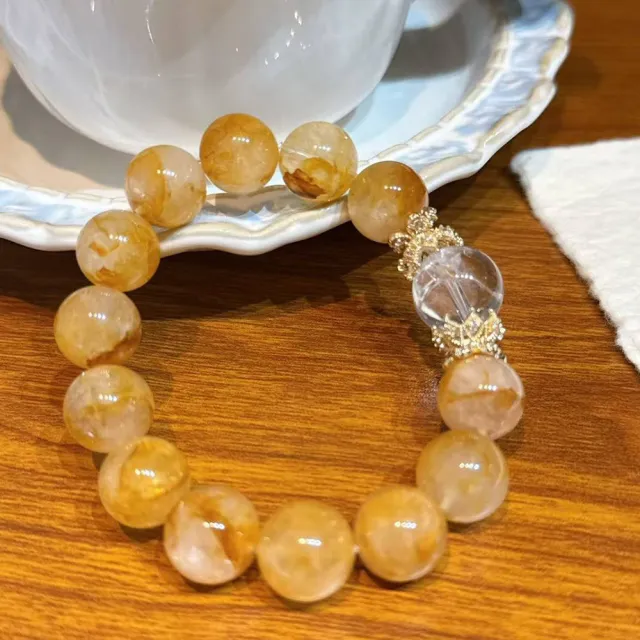 【桃花源創意工坊】膠花水晶手鍊(手鍊)