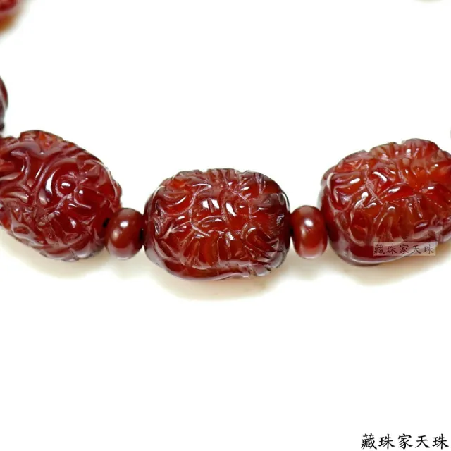 【藏珠家】紅玉髓不動明王天珠手鍊
