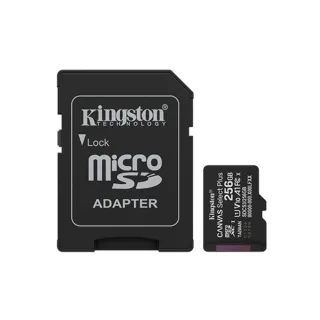 【Kingston 金士頓】Canvas Select Plus microSD 256GB/150MB/s 記憶卡(SDCS3/256GB)