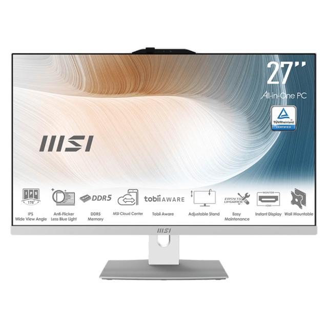 【MSI 微星】Core 5特仕液晶電腦(Modern AM272P 1M-858TW/Core 5 120U/16G/1T SSD/Win11/黑)