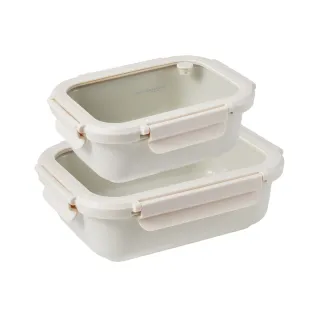 【CorelleBrands 康寧餐具】SNAPWARE Eco Ren陶瓷保鮮盒兩件組(680+1000ml)
