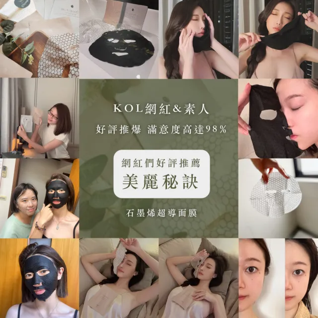 【D.Nymph 丁妮芙】石墨烯面膜18入組(緊緻面膜 保濕面膜 補水面膜 修護面膜 修復面膜 抗老面膜 美白面膜)