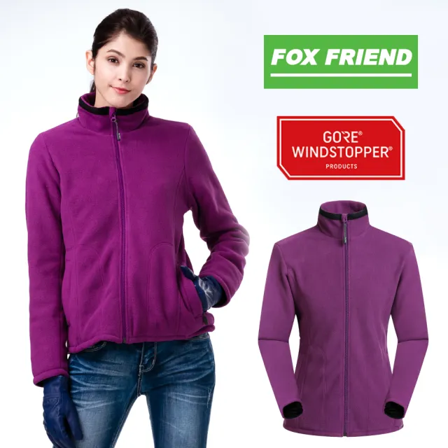 【FOX FRIEND 狐友】WINDSTOPPER防風蓄暖刷毛外套(女外套/保暖外套/長袖外套)