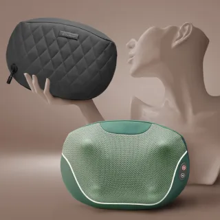 【TAKASHIMA 高島】頂級按摩枕 M-6521(肩頸按摩/溫熱/無線/揉捶/指壓/揉捏)