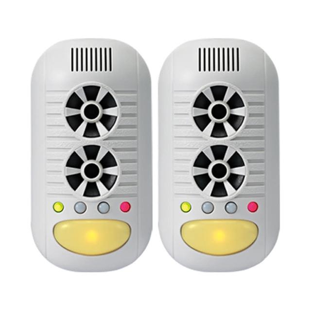 DigiMax UP-11H 四合一超音波驅鼠器 二入組，具備超音波驅鼠、負離子清淨、磁震波驅蟲及感應式黃光功能，有效驅趕鼠類與害蟲，並可清除塵蟎。不需化學藥劑，安靜無聲，適合居家使用，保護環境與健康。