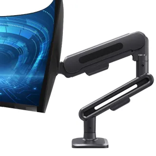 【Ermutek 二木科技】17-40吋高承重氣壓式電腦螢幕支架(承重12KGS/黑色/DM-047-S)