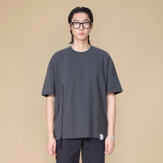 【ARVOpm】藏青側開衩拉鍊寬版短袖T恤00212502102(快閃75折)