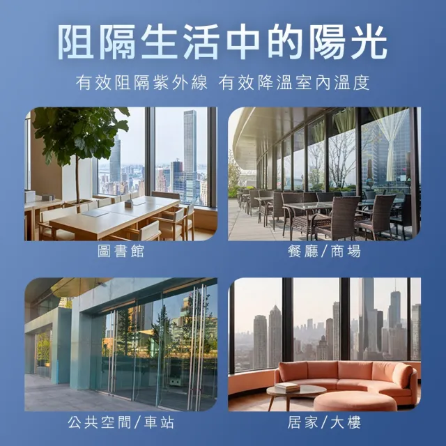 【智殿】窗戶貼膜 隔熱貼 抗UV隔熱遮光玻璃窗貼 窗戶遮光貼紙 窗戶隔熱紙(防曬膜 玻璃靜電貼 165-TIP)