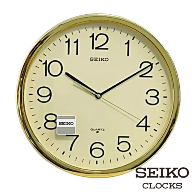 SEIKO 精工】QXA020S 金色/銀色光感外框時鐘掛鐘(SEIKO、掛鐘、日本原