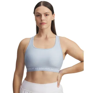 【UNDER ARMOUR】UA 女 Crossback 中衝擊運動內衣_1361034-453(淺藍色)