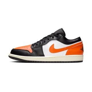 【NIKE 耐吉】Air Jordan 1 Low 男鞋 黑白橘色 AJ1 小扣碎 休閒 低筒 休閒鞋 553558-081