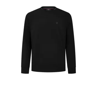 【G2000】可機洗半高圓領法式毛圈彈性針織素面長袖T恤-黑色(4814110299)