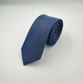 【G2000】絲質暗紋配襯領帶-荷蘭藍色(4610015078)