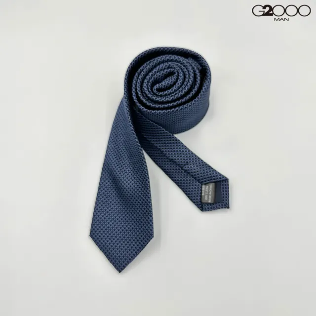 【G2000】男款 絲質暗紋配襯領帶-沉靛藍色(4610028077)  面試 職場 通勤穿搭