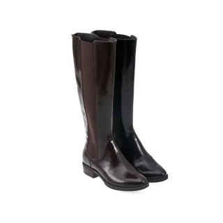 【A.S.O 阿瘦集團】A.S.O 時尚漆皮彈性長靴(女鞋_2色任選)