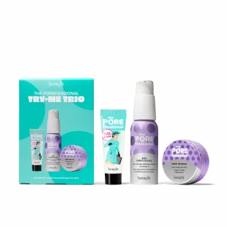 【benefit 貝玲妃】零毛孔妝前保養組(79折！毛孔隱形露7.5ml+淨化泥膜30ml+雙效卸妝油45ml)