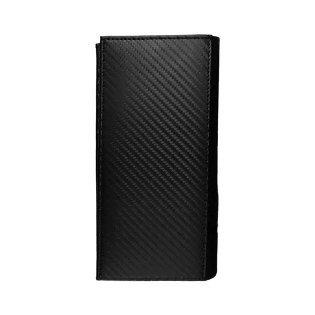 【ZENDAR】直播限定 限量1折 頂級小牛皮碳纖維紋18卡對開長夾 全新專櫃展示品(送禮盒提袋首選)