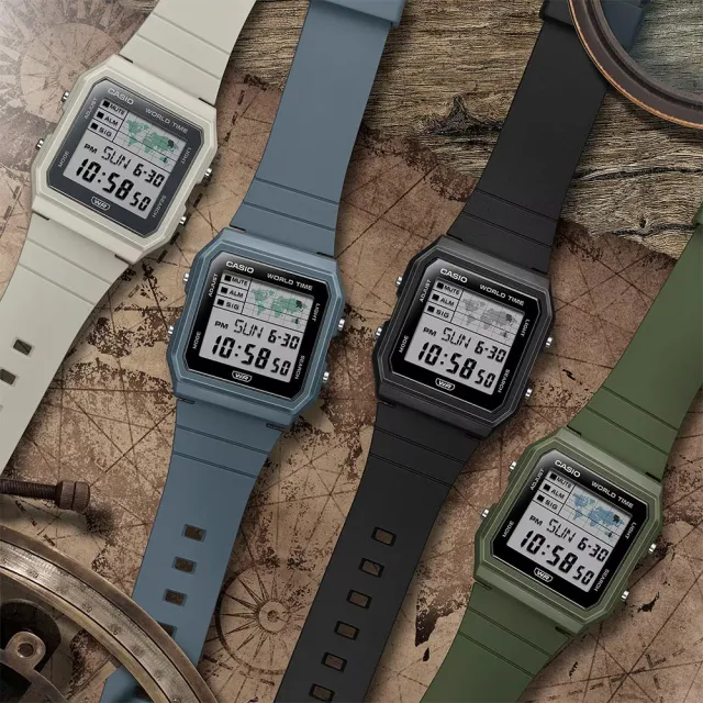 【CASIO 卡西歐】休閒方形電子錶-軍綠 手錶 學生錶 送禮 禮物(LF-30W-3A)