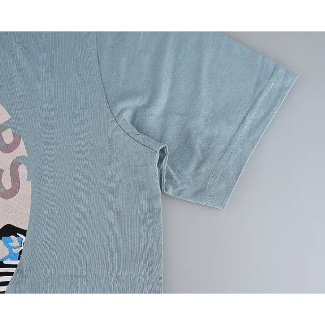【Paul Smith】Paul Smith 簽字LOGO粉色立體PS圓圈搭斑馬PS純棉短袖T恤(男款/淺藍x多色)