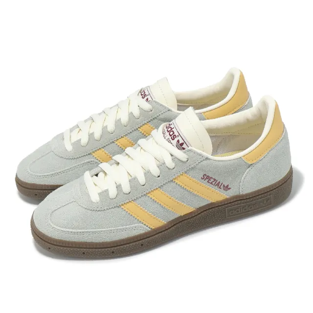【adidas 愛迪達】休閒鞋 Handball Spezial 男鞋 女鞋 灰 橘 膠底 麂皮 復古 三葉草 愛迪達(HQ5131)