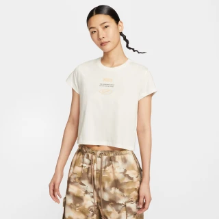 【NIKE 耐吉】短袖上衣 女 短版 AS W NSW TEE CLASSICS+ SPD 米 IH8507-133(3S4499)