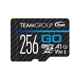 【TEAM 十銓】GO Card 256GB MicroSD UHS-I U3 運動攝影機專用記憶卡 [含轉卡+終身保固]
