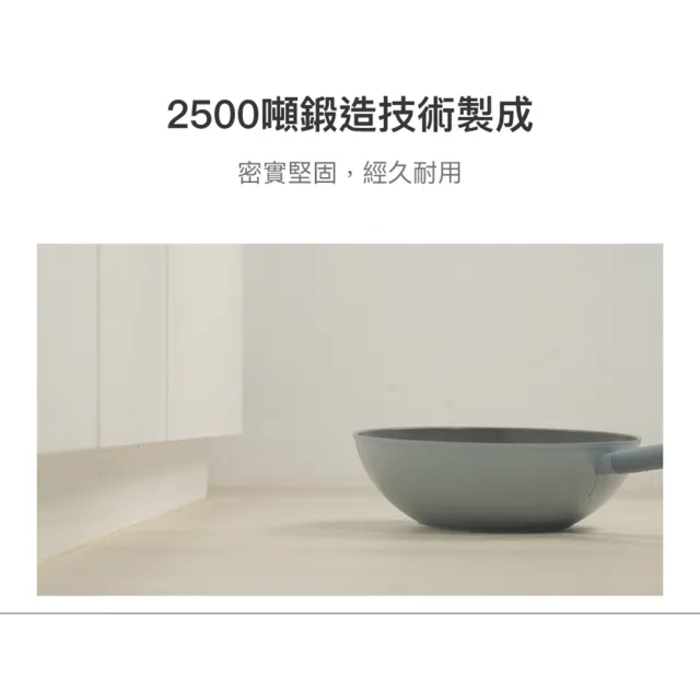 【LocknLock 樂扣樂扣】官方直營 ECO BLUE鍛造陶瓷不沾IH平煎鍋20cm(IH可用鍋)