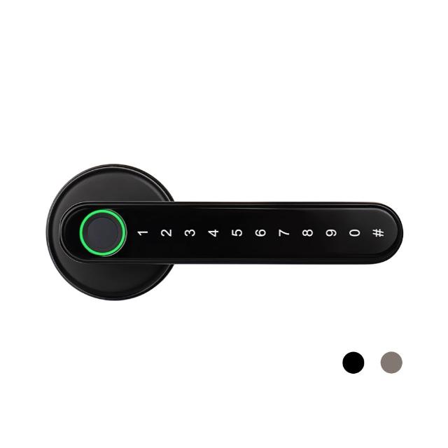 【FAMMIX 菲米斯】SAFER-E3 四合一把手式室內電子鎖/門鎖(指紋感應/密碼解鎖/鑰匙/手機藍牙)