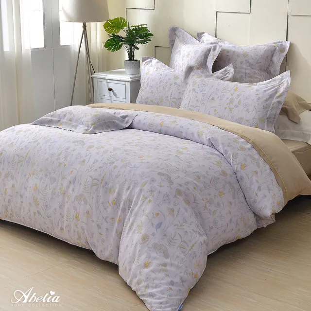 【Great Living 格蕾寢飾】Abelia 100%天絲木漿兩用被床包四件組-加大180x186cm(600織 多款)
