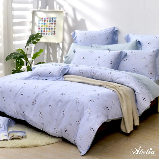 【Great Living 格蕾寢飾】Abelia 100%天絲木漿兩用被床包四件組-加大180x186cm(600織 多款)