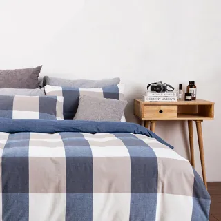 【hoi! 好好生活】水洗棉床包被套枕套-加大四件組(多色可選)