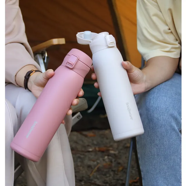 【CorelleBrands 康寧餐具】2入組 316不鏽鋼彈跳保冰保溫杯680ml(四色任選)