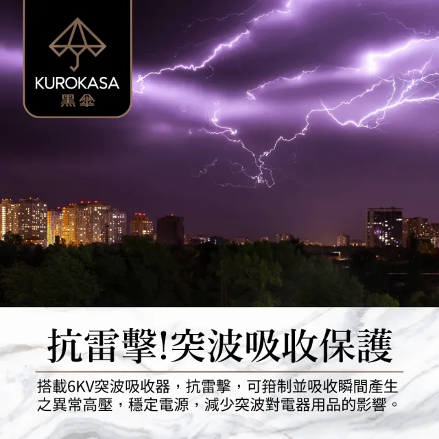 【iPlus+ 保護傘】7切6座3P延長線1.2M-黑傘消光系列(買一送一.顏色任選)