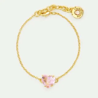 【Les Nereides】星鑽-微醺粉色心型手鍊