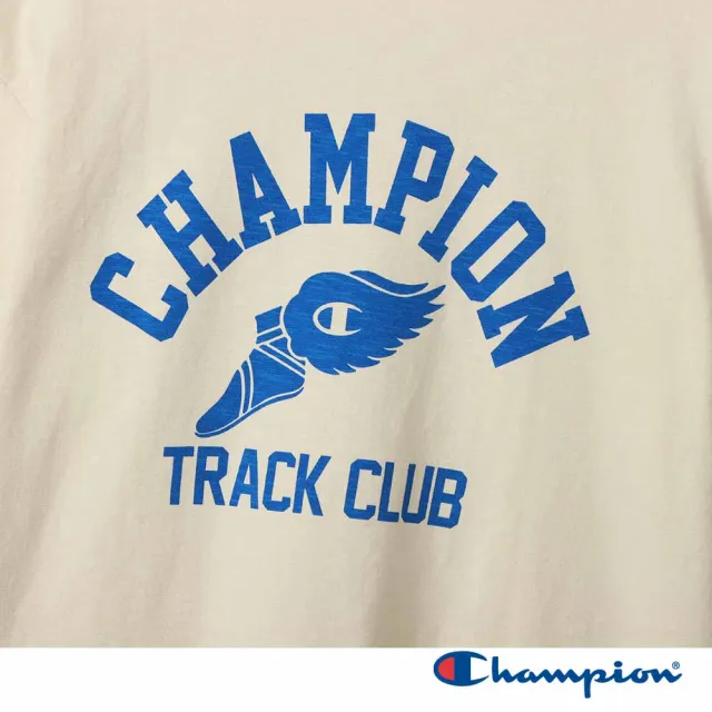 【Champion】官方直營 男款-CASUAL 印花短袖TEE-米色(C3-B335-710-日規)