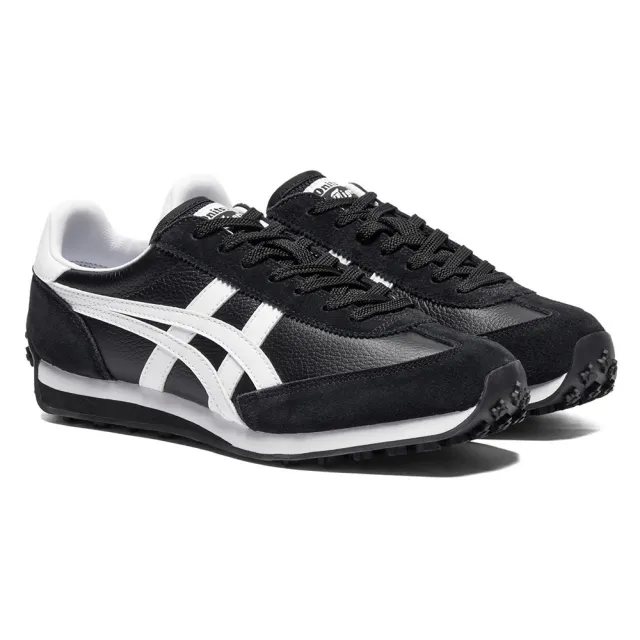 【Onitsuka Tiger】鬼塚虎 黑底白虎爪紋皮革 EDR 78 休閒鞋 (1183B411-001)