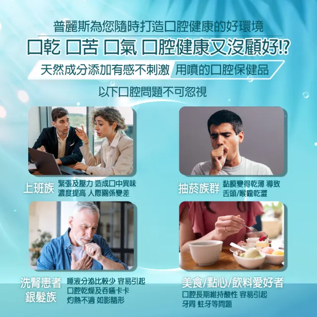 【Protis 普麗斯】全能護理口腔噴劑-30mlX3瓶(含蜂膠+薄荷+益生菌+絲蛋白)