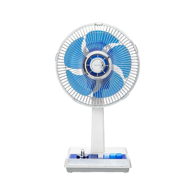 【日本KOIZUMI小泉成器】10吋復古電風扇 KLF-G035-AE(藍白款)